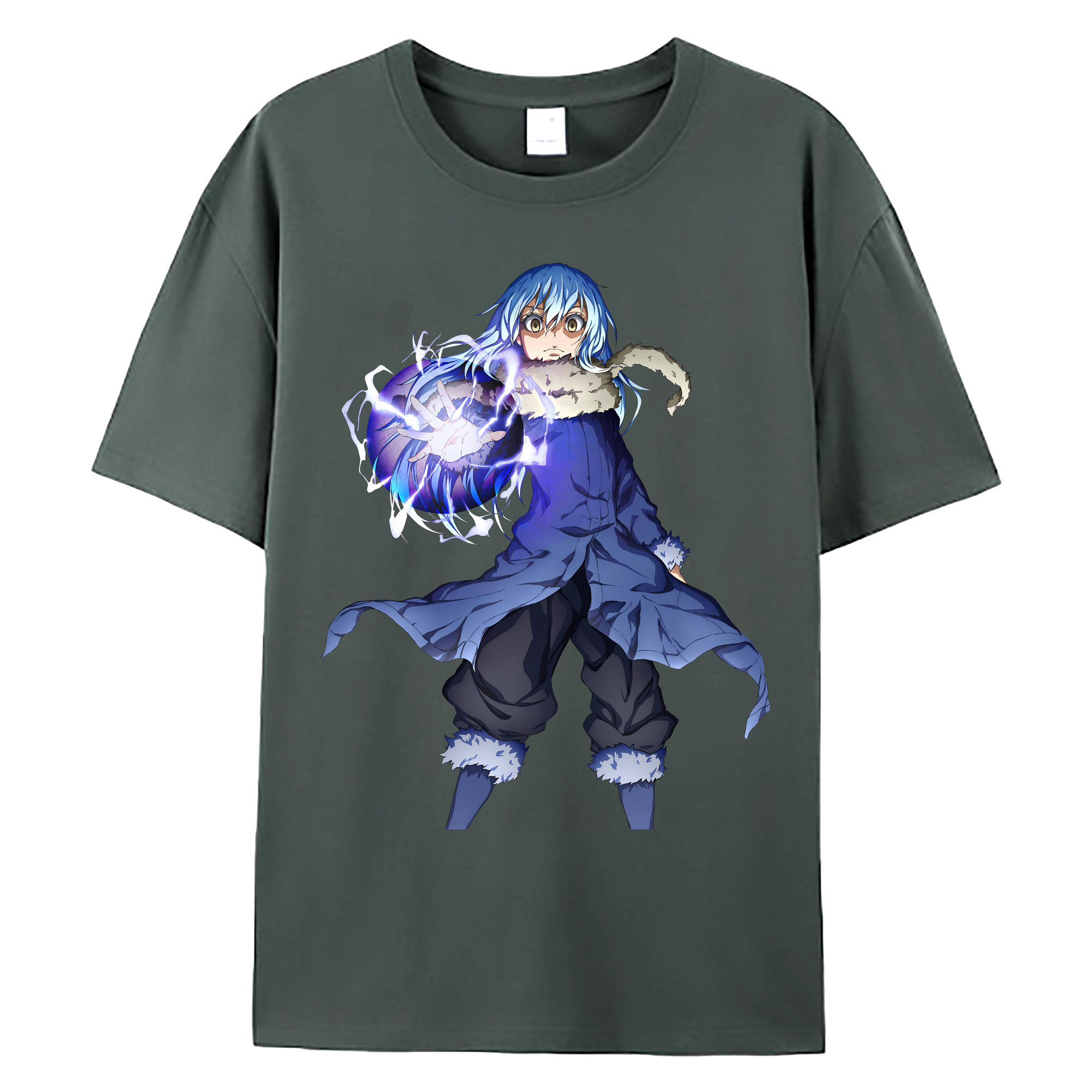 （画像用） 転スラ Regarding Reincarnated to Slime 綿100％ メンズ半袖Tシャツ｜肌触りやわらか＆通気性